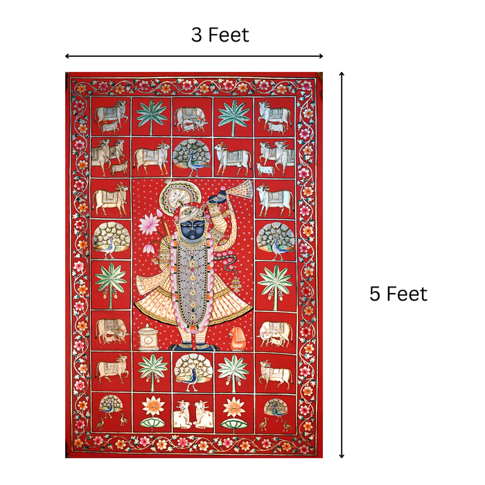 Shrinathji Pichwai Painting · 3×5 Feet
