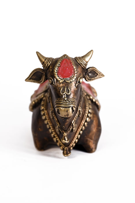 Sacred Nandi Bull Dhokra Art · Handcrafted Bastar Brass Sculpture