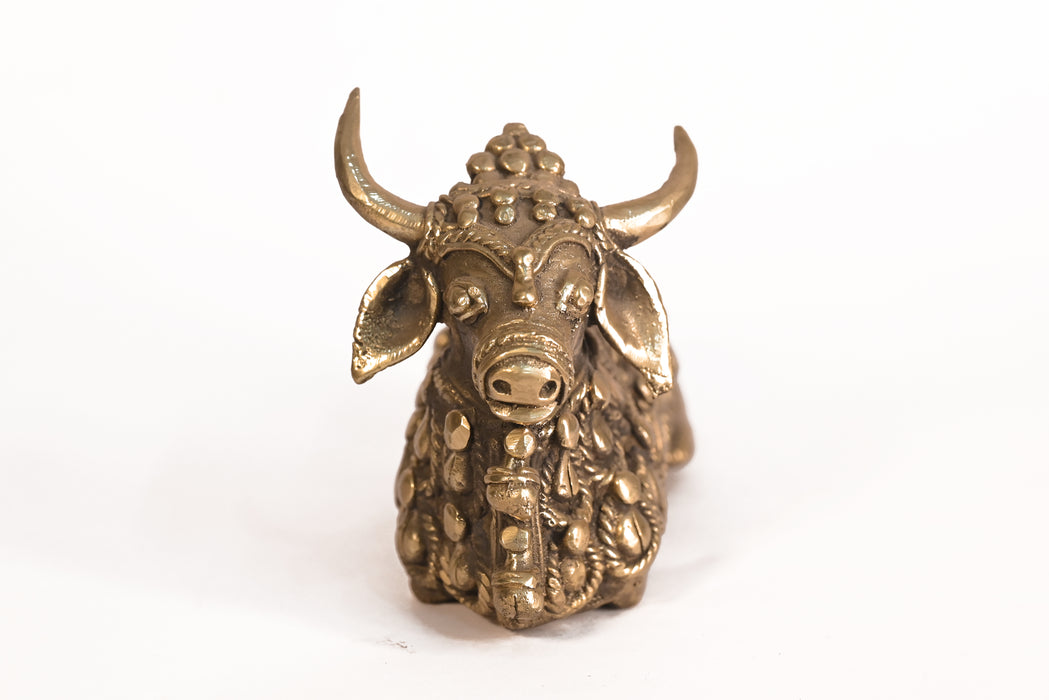 Nandi Bull Dhokra Sculpture · 24×17 cm