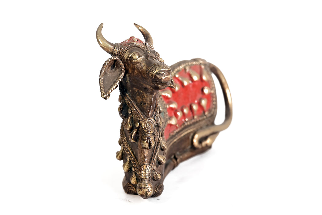 Nandi Bull Dhokra Statue · 20×14 cm