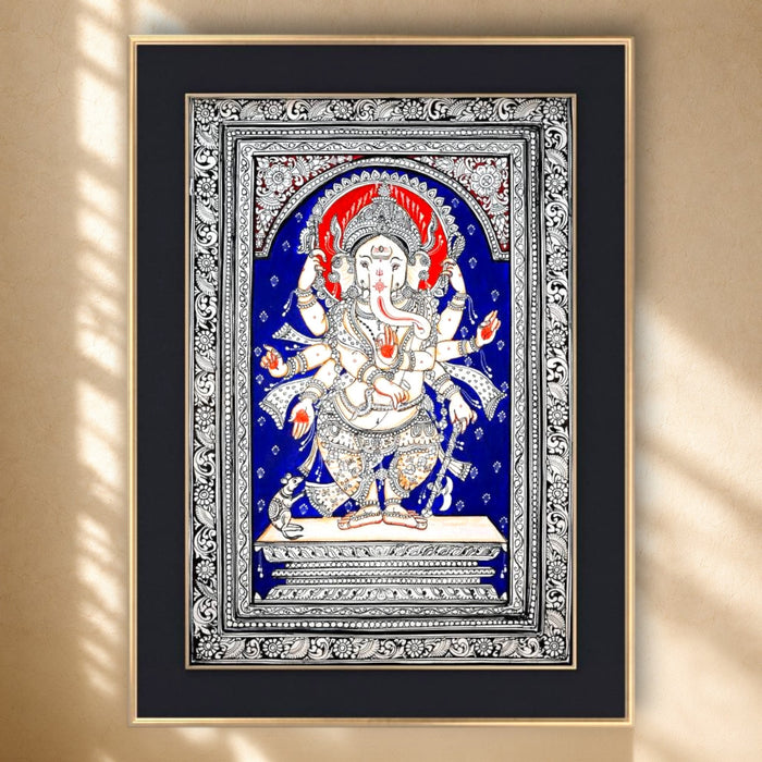Standing Ganesha Pattachitra · 13×19 Inches