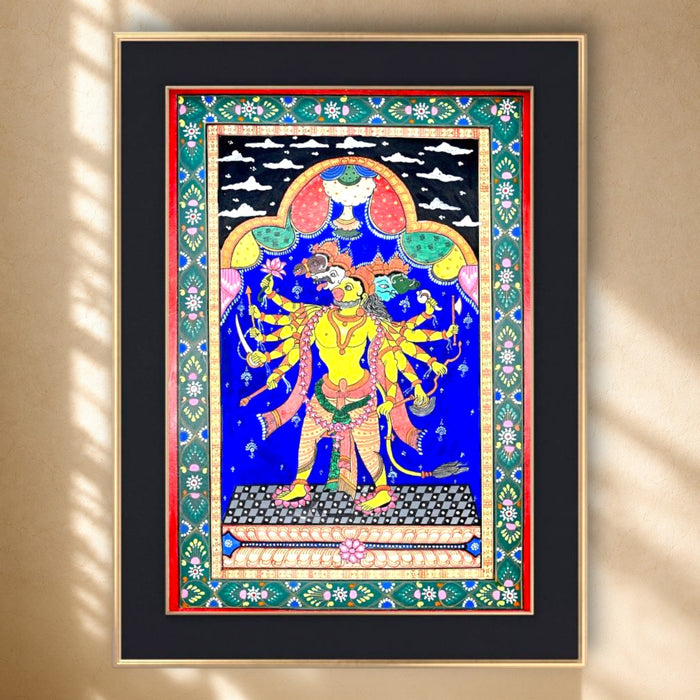 Panchmukhi Hanuman Pattachitra · 13×19 Inches
