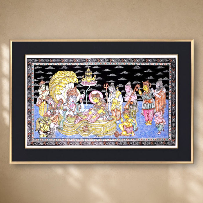 Anantshayana Vishnu Pattachitra · 24×40 Inches
