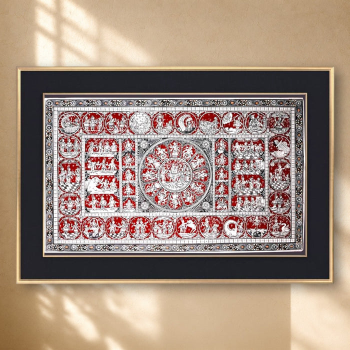 Krishna Life Story Pattachitra · 24×40 Inches