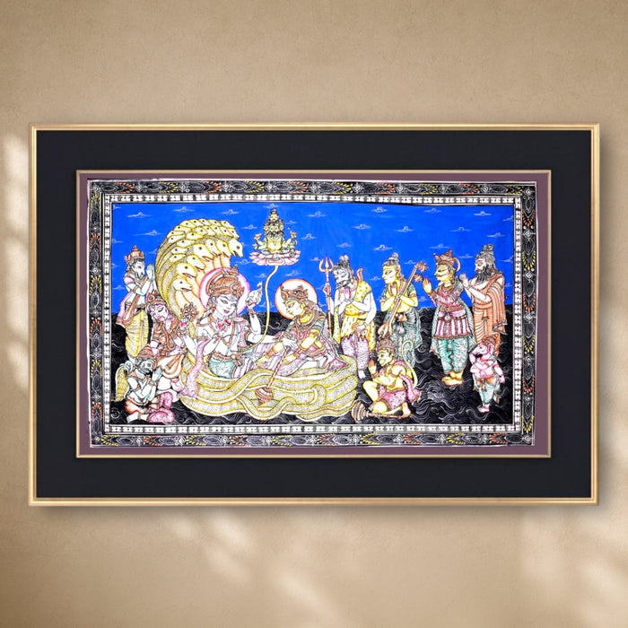 Anantshayana Vishnu Pattachitra · 24×40 Inches