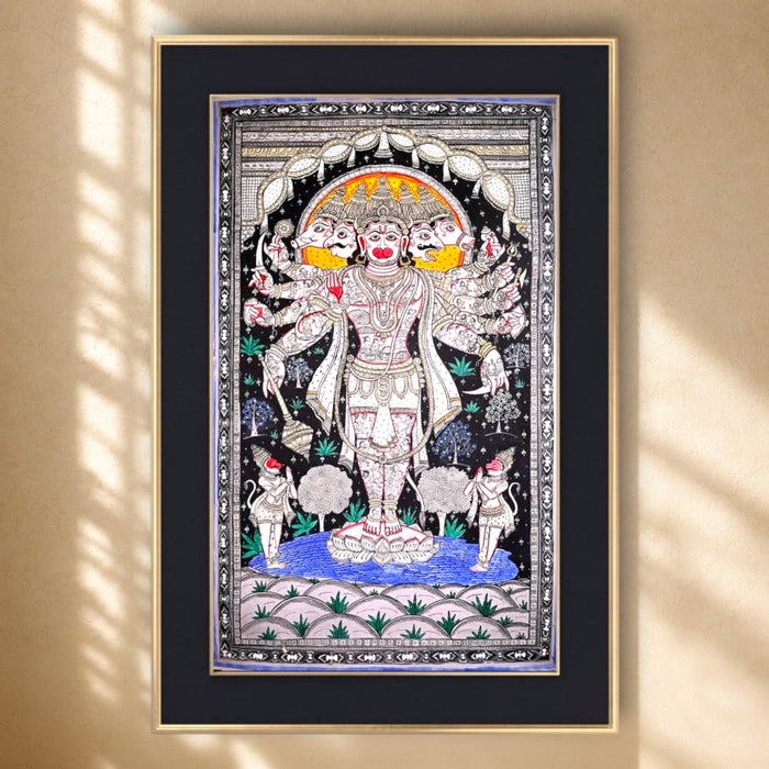 Panchmukhi Hanuman Pattachitra · 29×49 Inches