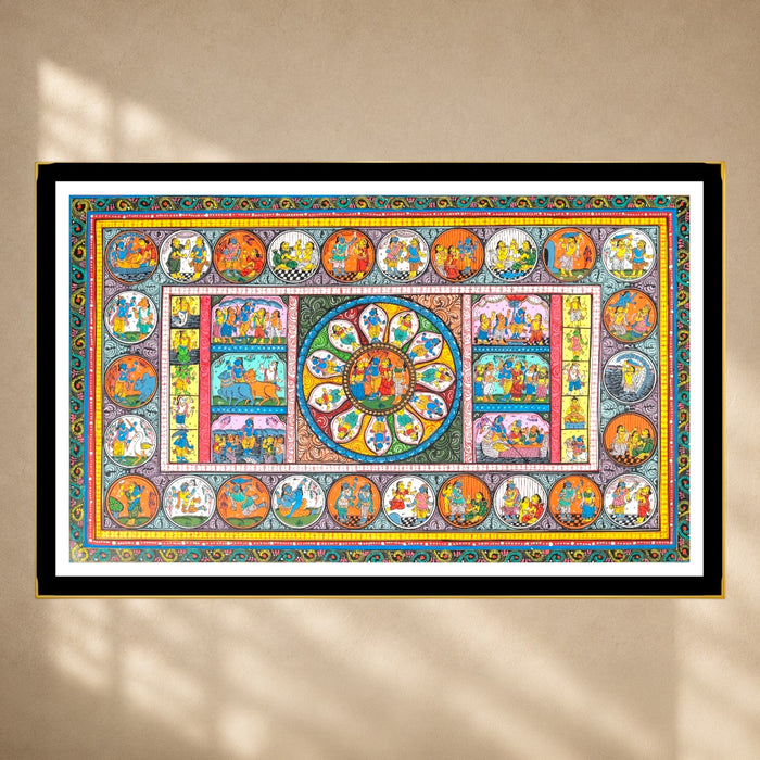 Krishna Leela Pattachitra · 42×24 Inches